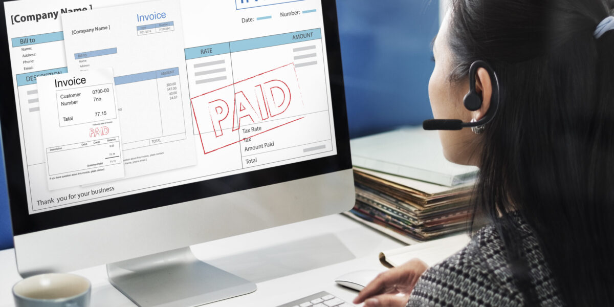 Invoice Bill Paid Payment Financial Account Concept